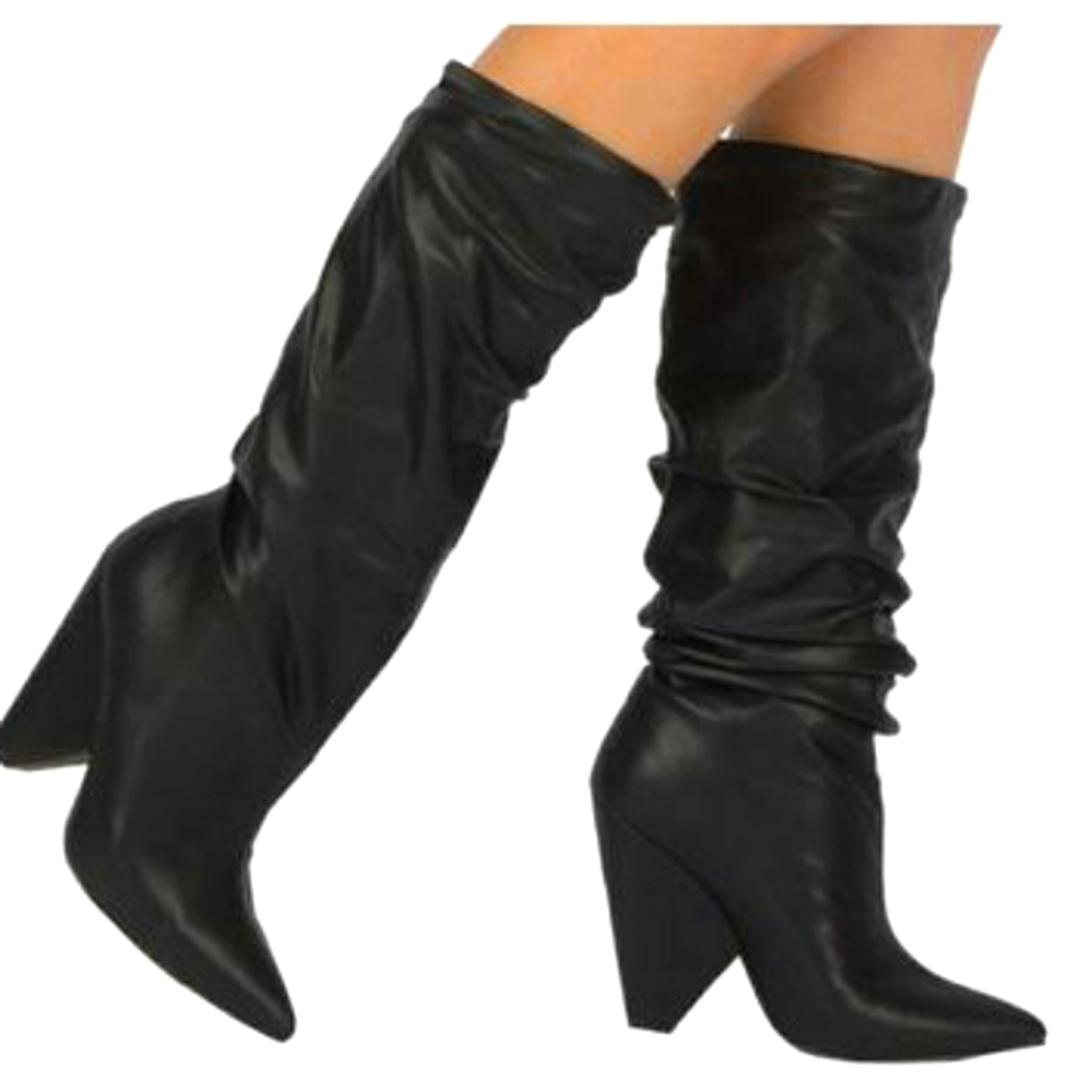 Wiley-01 Black Slouchy Boot